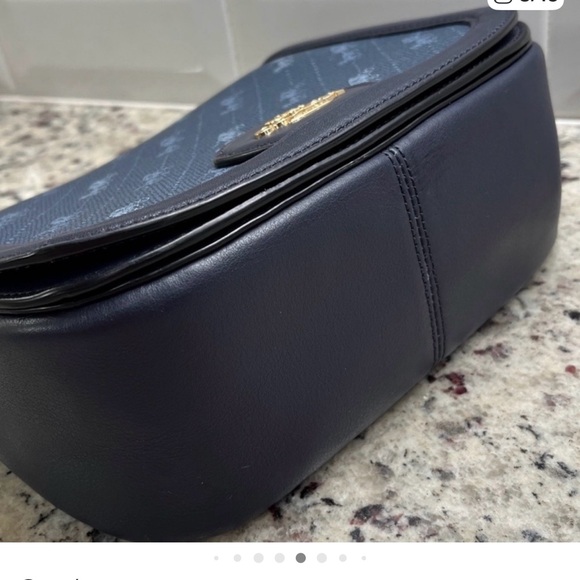 EUC Coach Horse & Carriage Dot Print Saddle Crossbody Bag - Picture 8 of 10